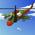 Игра Полицейский вертолет против бандитов над небоскребами