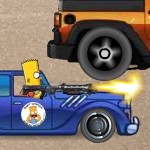 Игра Симпсон Барт на машине