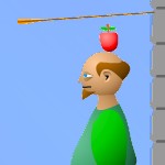 Игра Попади в яблоко на голове у человека